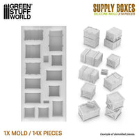 Green Stuff World Silicone Molds - Supply Boxes 1:48-1:35 12728