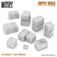 Green Stuff World Silicone Molds - Supply Boxes 1:48-1:35 12728