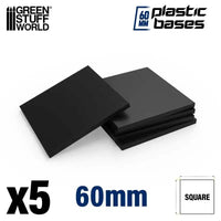Quadratische Sockel, leer, 60x60mm, 5 Stück, 12887