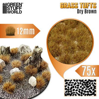 Grass TUFTS - 12mm self-adhesive - 75x - Dry Brown 12940
