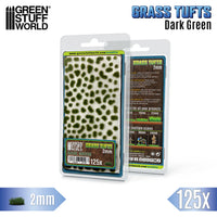 Green Stuff World Static Grass Tufts 2 mm - Dark Green 12946