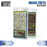 Green Stuff World  Static Grass Tufts 2 mm - Dry Green 12947