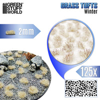 Green Stuff World Static Grass Tufts 2 mm - Winter White 12950