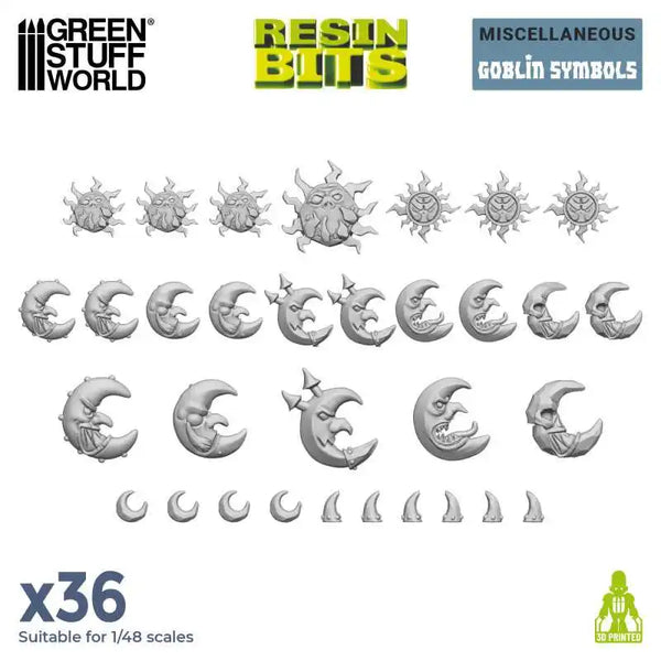 3D printed set - Goblin Symbols 12965