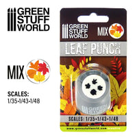 Miniature Leaf Punch Mix Bladeren Grey 1300 Bladpons