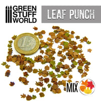 Miniature Leaf Punch Mix Bladeren Grey 1300 Bladpons
