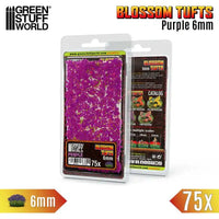 Blossom TUFTS - 6mm self-adhesive 75x- Purple Flowers 13005