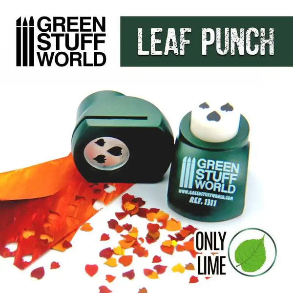 Miniature Leaf Punch Lime Dark Green Bladpons 1311