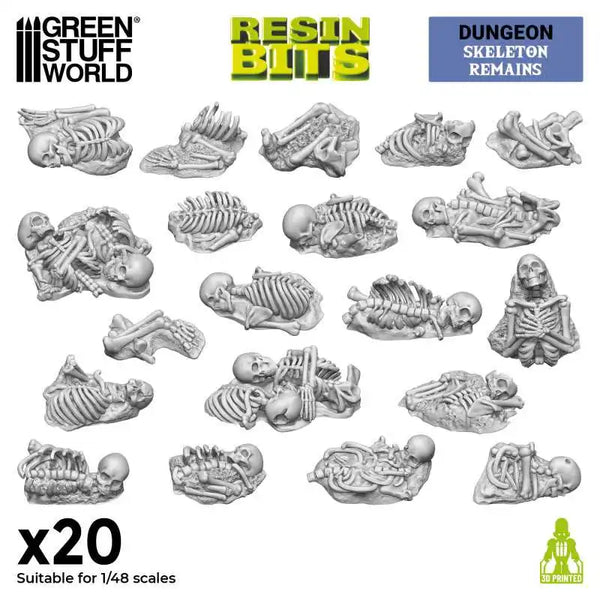 3D printed set - Skeleton Remains 1:48 13174
