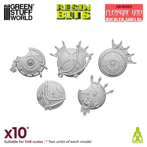 3D printed set - Pleasure God Bucklers Shields 10x 13187