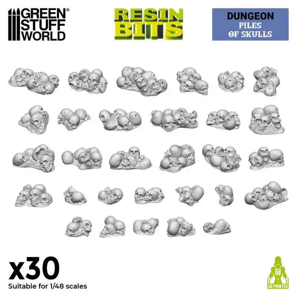 3D printed set - Piles of Skulls 1:48 13298