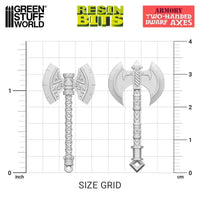 3D-gedrucktes Set – Zweihändige Zwergenäxte 13301