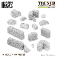 Green Stuff World Silicone Molds - Sandbags GSW13405