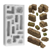 Green Stuff World Silicone Molds - Sandbags GSW13405