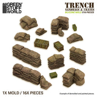 Green Stuff World Silicone Molds - Sandbags GSW13405