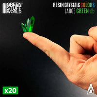 Green Resin Crystals - Large 13460