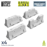 3D printed set - Broken Jersey Barriers 13600