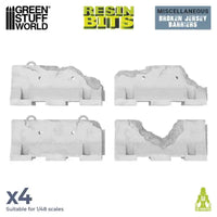 3D printed set - Broken Jersey Barriers 13600