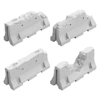 3D printed set - Broken Jersey Barriers 13600
