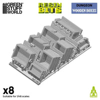 Wooden boxes set Resin 8x 1461