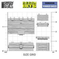 Wooden boxes set Resin 8x 1461