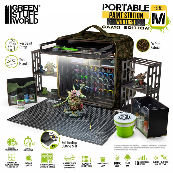 Green Stuff World Miniature Portable Paint Station Camouflage 14647