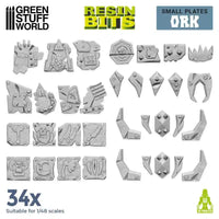 Small Ork plates (34x) - 3D printed set 12306