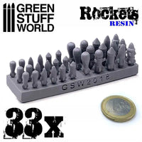 33x Resin Rockets and Missiles - Rockets and Missiles 1693a