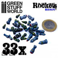 33x Resin Rockets and Missiles - Rockets and Missiles 1693a