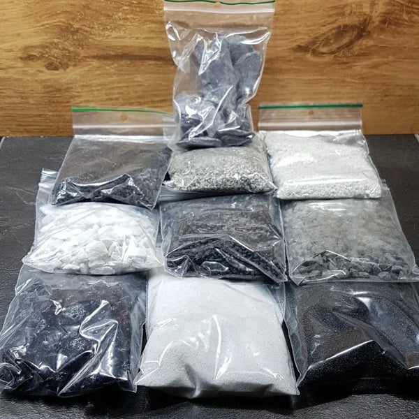 Schwarz-weißes Basismaterial-Set, 10 Beutel