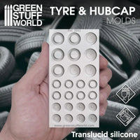 Tyres and Hubcaps - Silicone Mold 2042