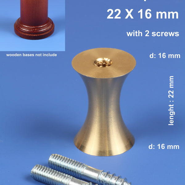 Curved brass plinth 22x16 mm CUR-2216B RP Toolz