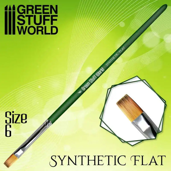 GREEN SERIES 2456 Flat Synthetic Brush Size 6