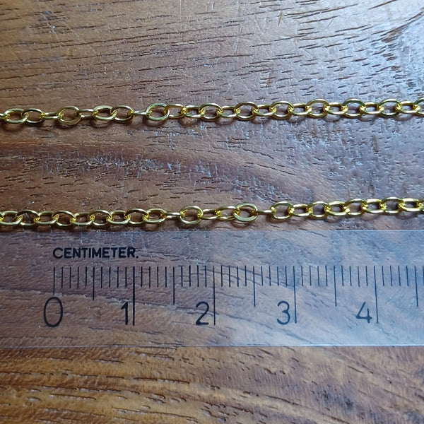 Schakel Ketting Goud (Look) 2.5 mm 5 mtr