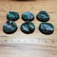 25-mm-Rundsockel für Steine, 6 Stück, neu