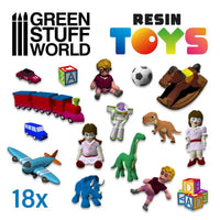 18x Children Toys Resin Set - Kinder Speelgoed set