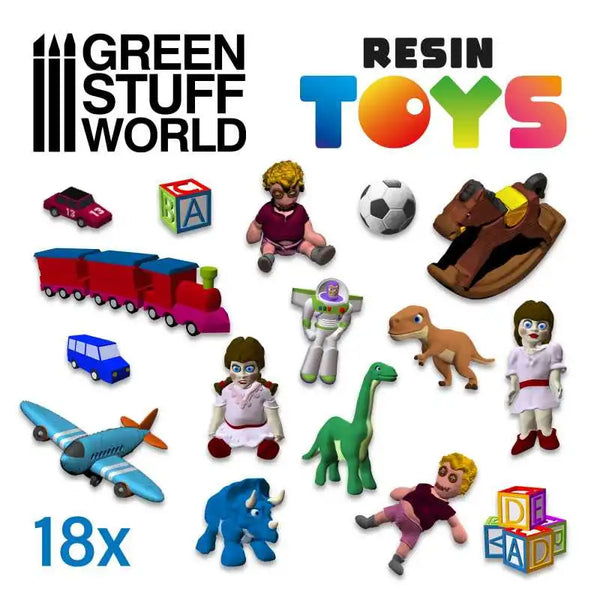 18x Children Toys Resin Set - Kinder Speelgoed set
