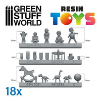 18x Children Toys Resin Set - Kinder Speelgoed set