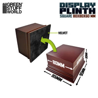 Green Stuff World Square Top Display Plinth 8x8 cm - Hazelnut Brown 2704