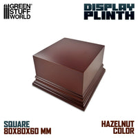 Green Stuff World Square Top Display Plinth 8x8 cm - Hazelnut Brown 2704