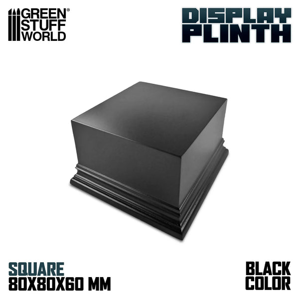 Green Stuff World Square Top Display Plinth 8x8 cm - Black 2706