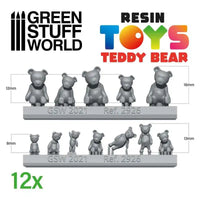 12x Teddy Bear Resin Set - Teddybeer 2926