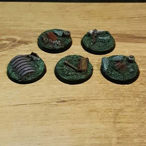 Industrieruinen, 32 mm runde 40K-Bases, 5 Stück