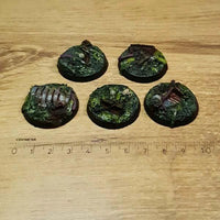 Nurgle-Bases, 32 mm runde Bases, 5 Stück