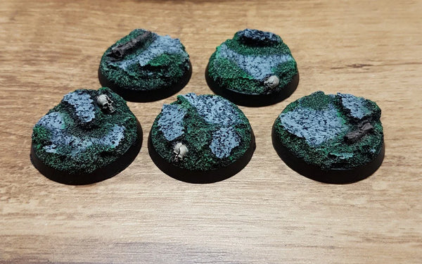Rock 32mm Round Bases 5 stuks New