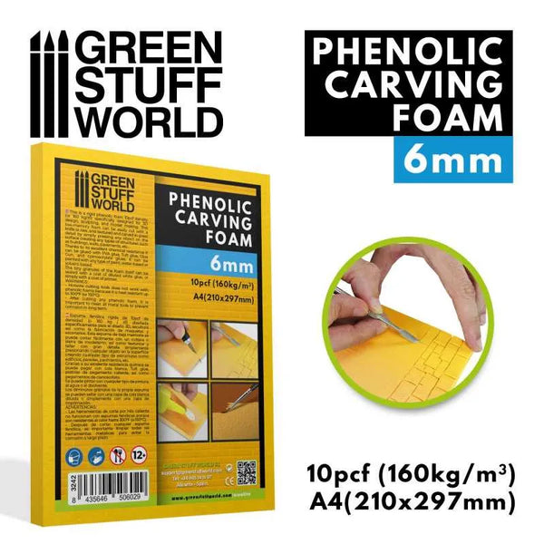 Phenolic Carving Foam 6mm - A4 size 3242