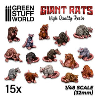 15x Giant Rats Resin Set 3509