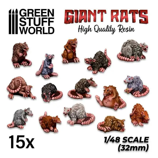 15x Giant Rats Resin Set 3509