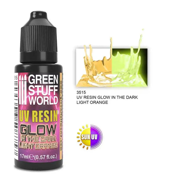 UV RESIN 17ml LIGHT ORANGE - Glow in the Dark 3515