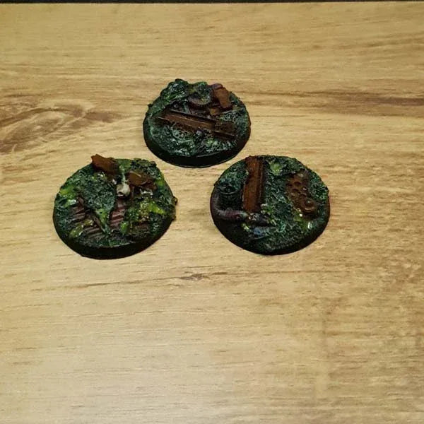 Nurgle-Bases, 40 mm runde Bases, 3 Stück